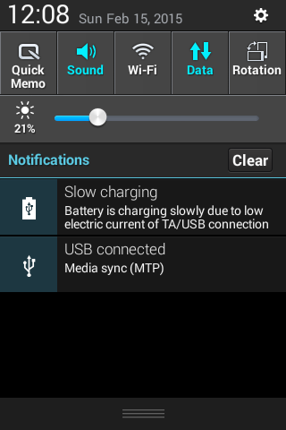 Android MTP Notification
